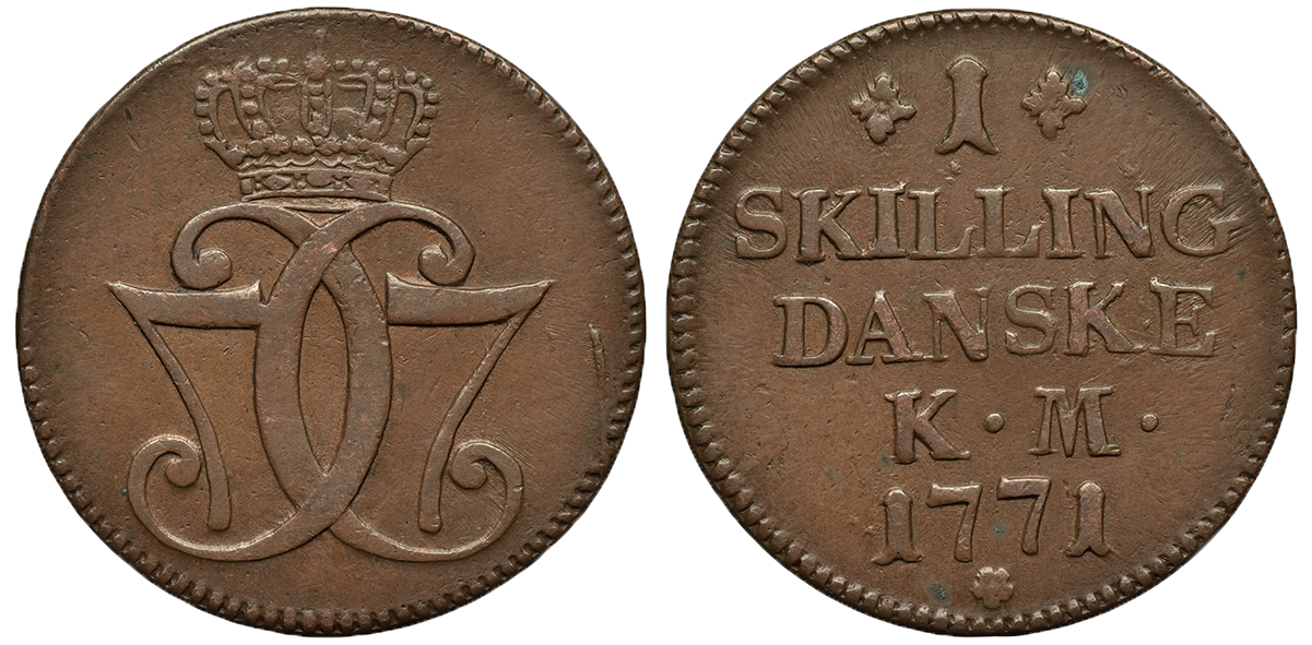 1 датский скиллинг, 1771 год. Монета, которой Кай и&nbsp;Герда могли делать круглые окошки на&nbsp;замерзшем стекле. Shutterstock/FOTODOM